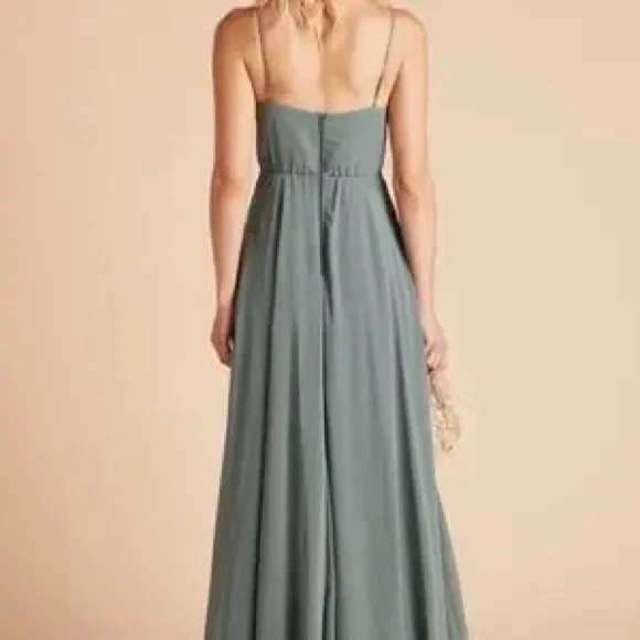 NWT Birdy Grey Kaia Sea Glass Bridesmaids Dress Green Long Chiffon XXL - Picture 4 of 15